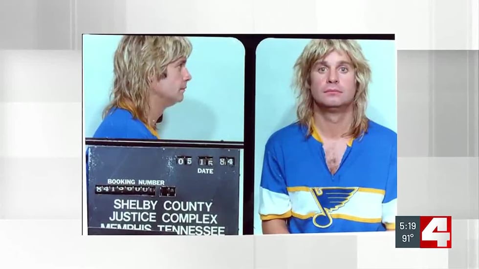 Ozzy Osbourne seen wearing a St. Louis Blues shirt after being arrested in Shelby County,...