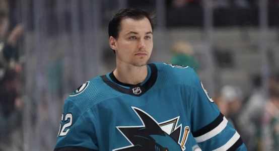 Kevin Labanc with the San Jose Sharks Kevin Labanc with the San Jose Sharks