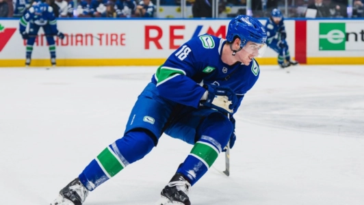 Vancouver Canucks forward Drew O'Connor