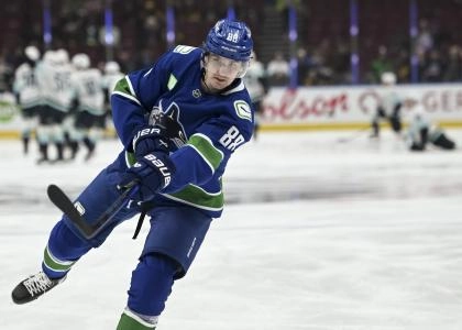 Vancouver Canucks forward Nils Aman.