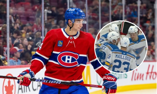 Former Canadiens Logan Mailloux, Milan Lucic and St-Louis Blues Players Former Canadiens Logan Mailloux, Milan Lucic and St-Louis Blues Players