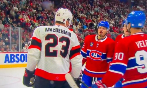 Canadiens defenseman Arber Xhekaj and Senators' Kurtis MacDermid