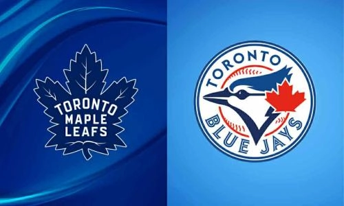 Logos of the Toronto Maple Leafs (left) and Toronto Blue Jays (right) Logos of the Toronto Maple Leafs (left) and Toronto Blue Jays (right)