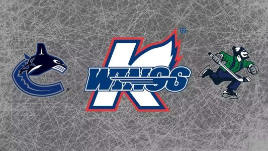 Vancouver Canucks, Kalamazoo Wings  Abbotsford Canucks logos.