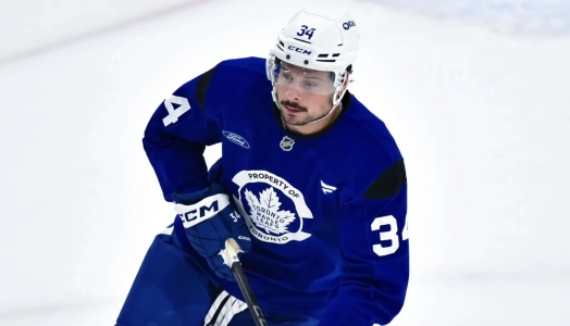 Leafs' Auston Matthews in practice