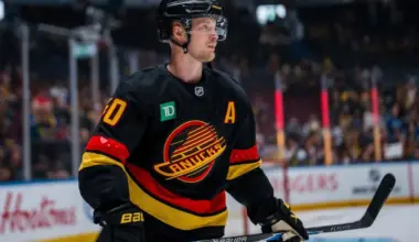 Vancouver Canucks Forward Elias Pettersson Faces the Media After Tough Start to 2025-26 Season