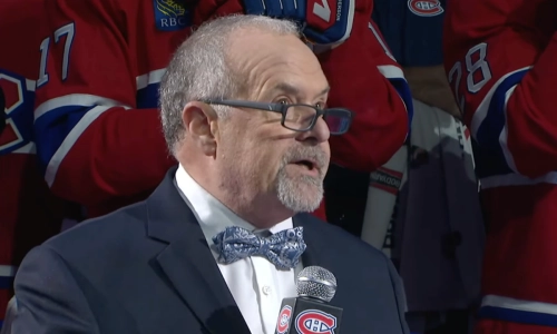 Canadiens announcer Pierre Houde