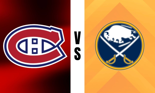 Montreal Canadiens Logo (left) Buffalo Sabres Logo (right) Montreal Canadiens Logo (left) Buffalo Sabres Logo (right)