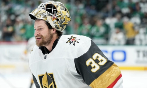 Golden Knights goalie Adin Hill