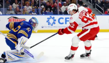 Red Wings' five-game win streak snapped after running into unknown goaltender in Buffalo Wednesday
