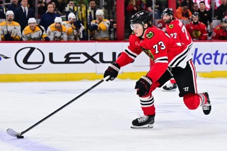 Chicago Blackhawks forward Lukas Reichel.