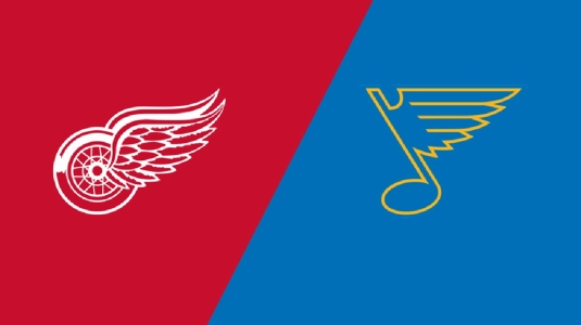 Detroit Red Wings and St. Louis Blues logos.