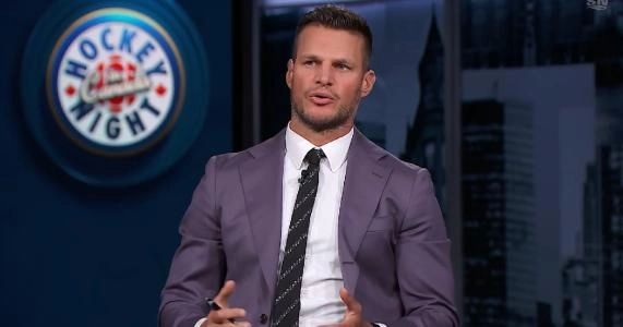 Former Vancouver Canucks defenseman Kevin Bieksa on the Hockey Night in Canada panel.