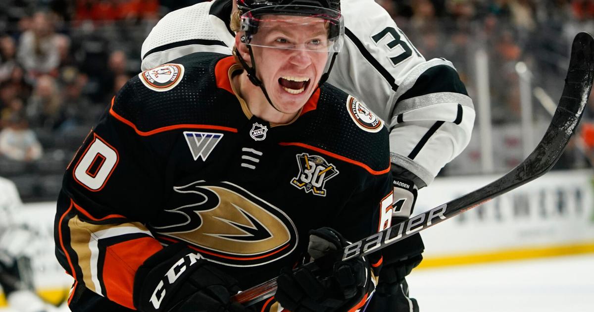 Ducks sign promising young defenseman Jackson LaCombe to 8-year, $72 million contract extension | Sports