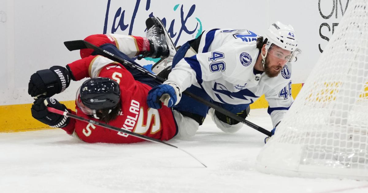 NHL suspends Tampa Bay's Scott Sabourin for 4 games after chaotic preseason finale | National Sports