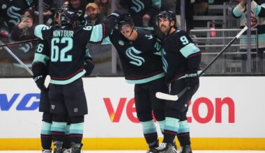 Marchment scores in Seattle debut as Kraken win season opener for first time | Sports