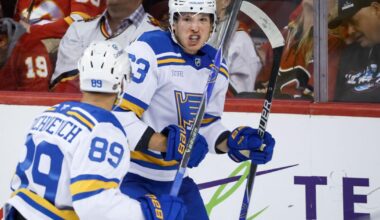 Jake Neighbours scores twice as Blues beat Flames 4-2 | National Sports