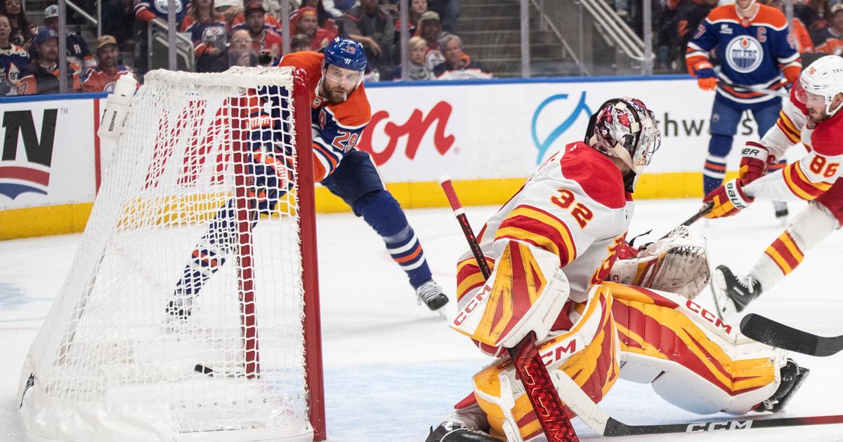 Leon Draisaitl scores his 400th NHL goal in the Oilers' opening shootout loss to the Flames | National Sports