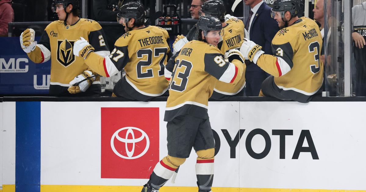 Marner scores first goals as a Golden Knight in 6-1 win over Flames; Stone injured | Sports