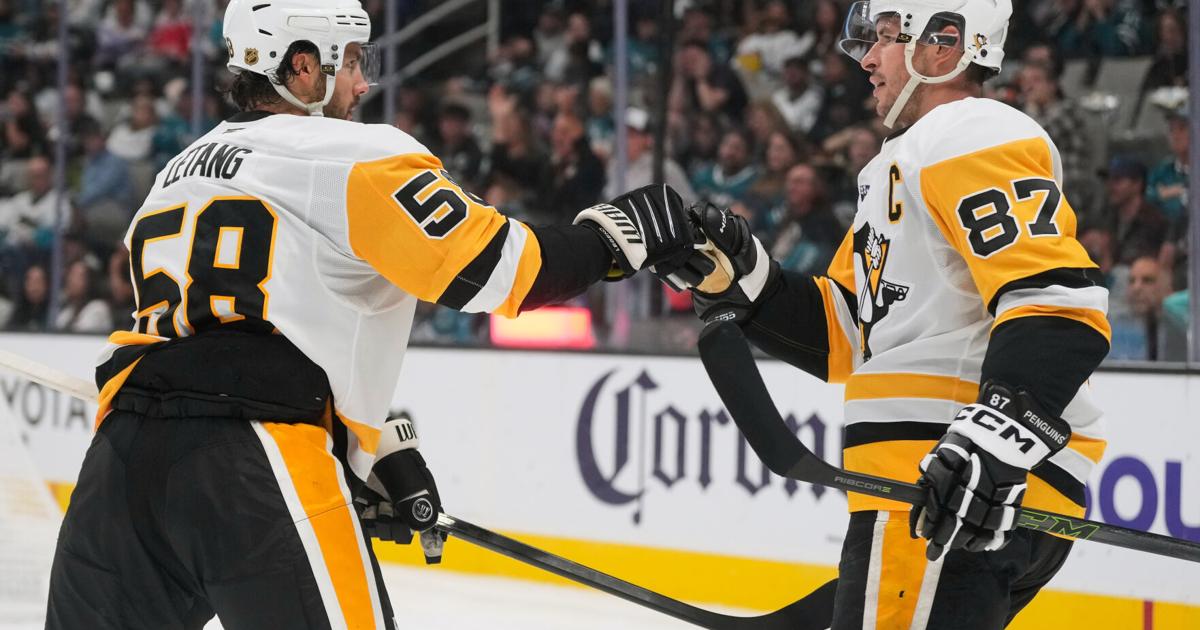 Crosby and Malkin each have goal and assist, Jarry stops 31 shots as Penguins beat Sharks 3-0 | Sports