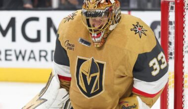 Golden Knights goalie Adin Hill leaves game in first period with injury | Sports