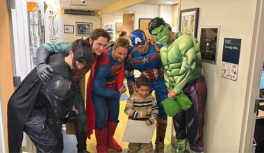 Boston Bruins Players At MGH Become Superheroes For Kids