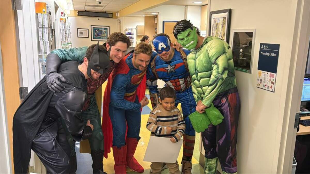 Boston Bruins Players At MGH Become Superheroes For Kids