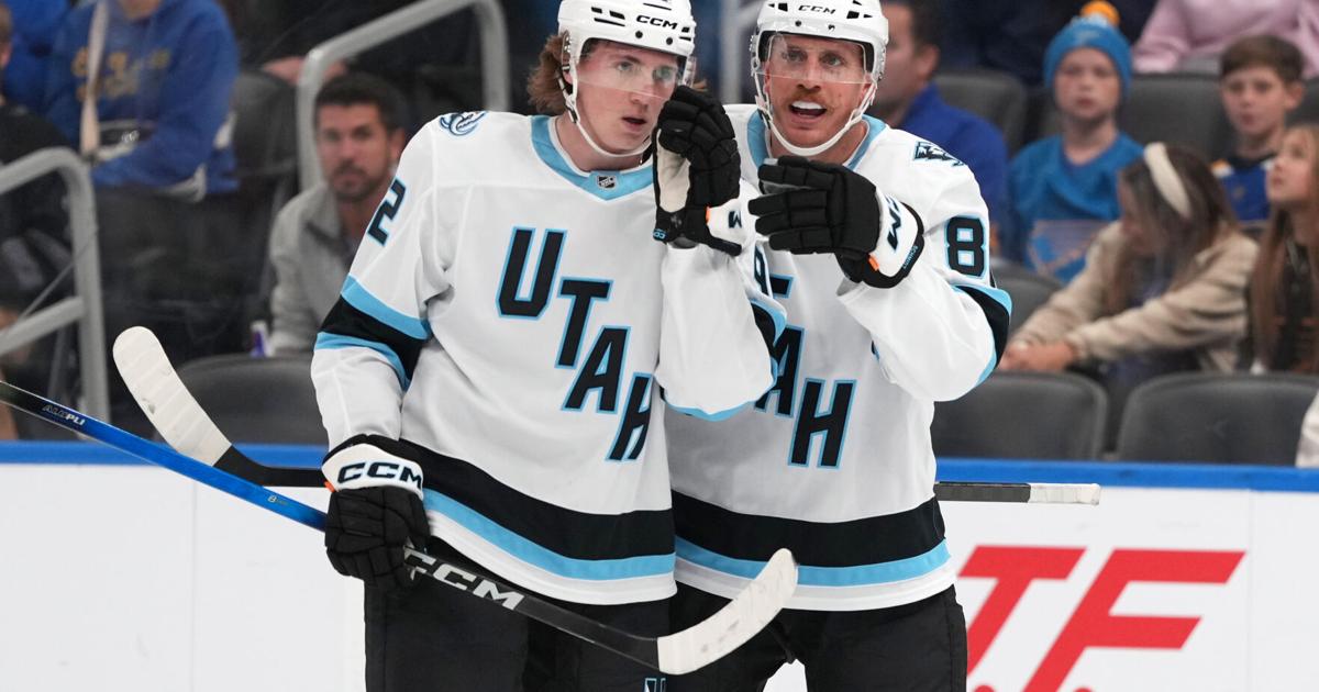 Logan Cooley has natural hat trick in 1st period, Mammoth hold off Blues 7-4 | Sports