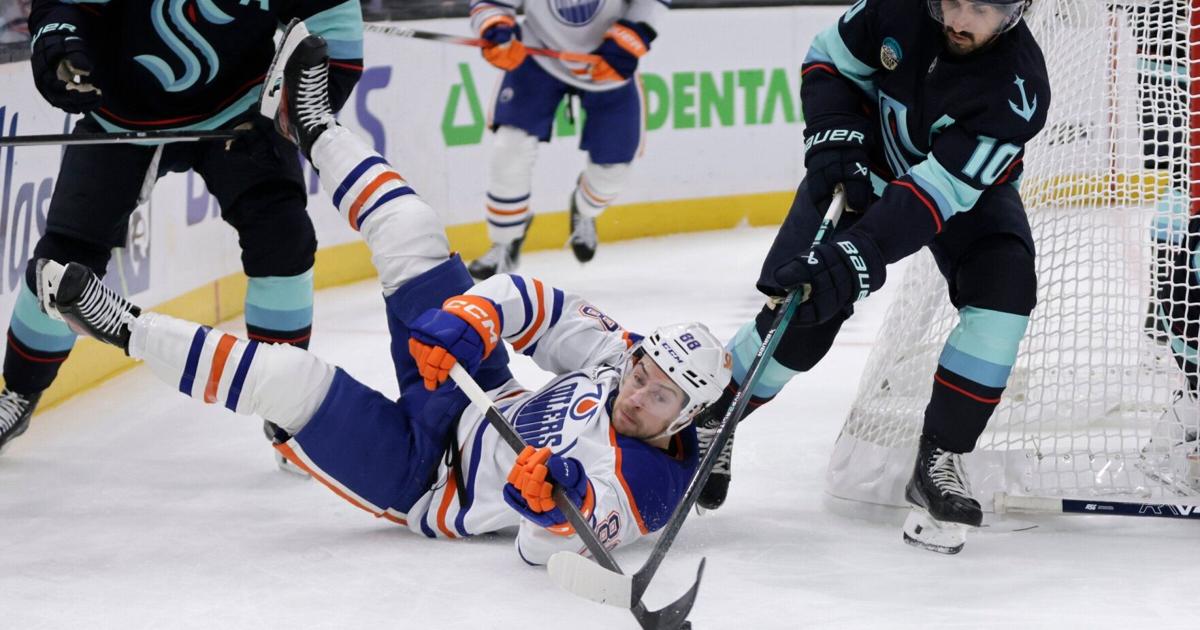 Seattle Kraken’s Jordan Eberle nets 2 goals in win over Edmonton Oilers | Kraken