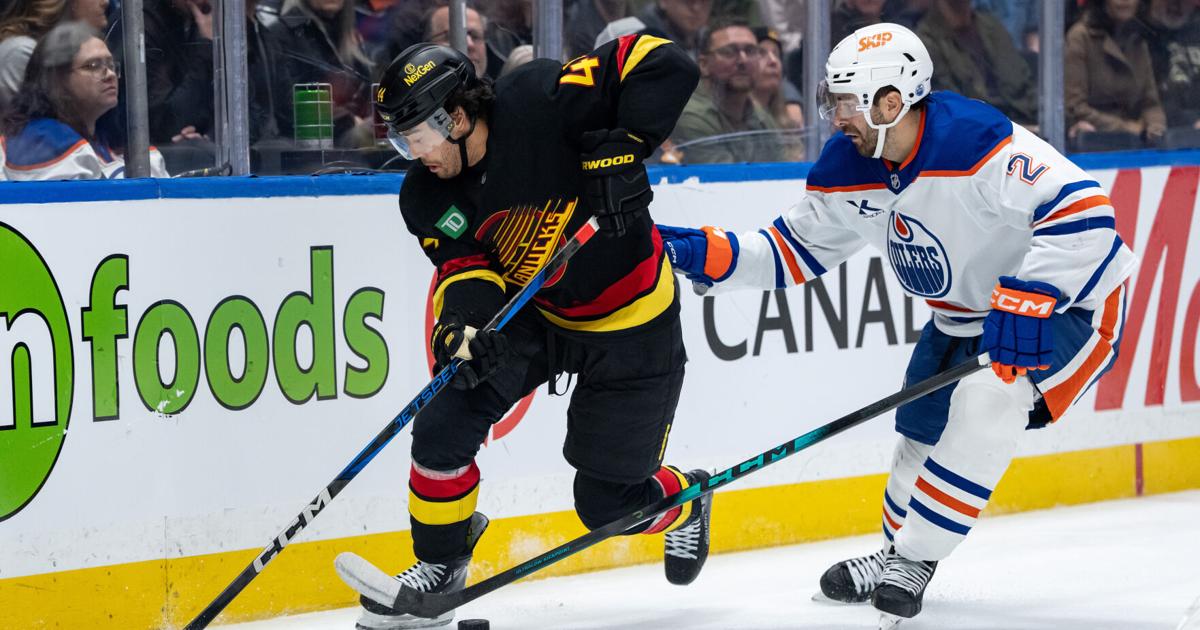 Sherwood gets 2nd goal of game in OT as Canucks beat Oilers 4-3 | Sports