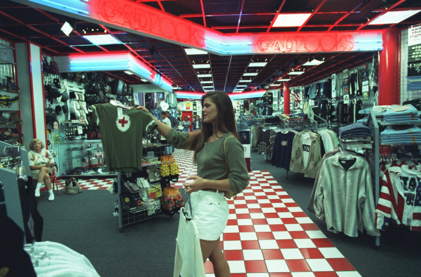 Kristine Cutts shops for clothes inside Gadzooks at Valley View Mall on Oct. 10, 1995, in...