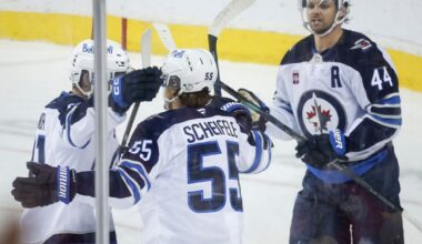 Scheifele and Toews rally Jets over slumping Flames 2-1 :: WRAL.com