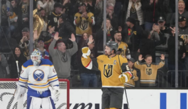 Laczynski gets 1st goal of season, Hill has 23 saves as Golden Knights beat Sabres 3-1