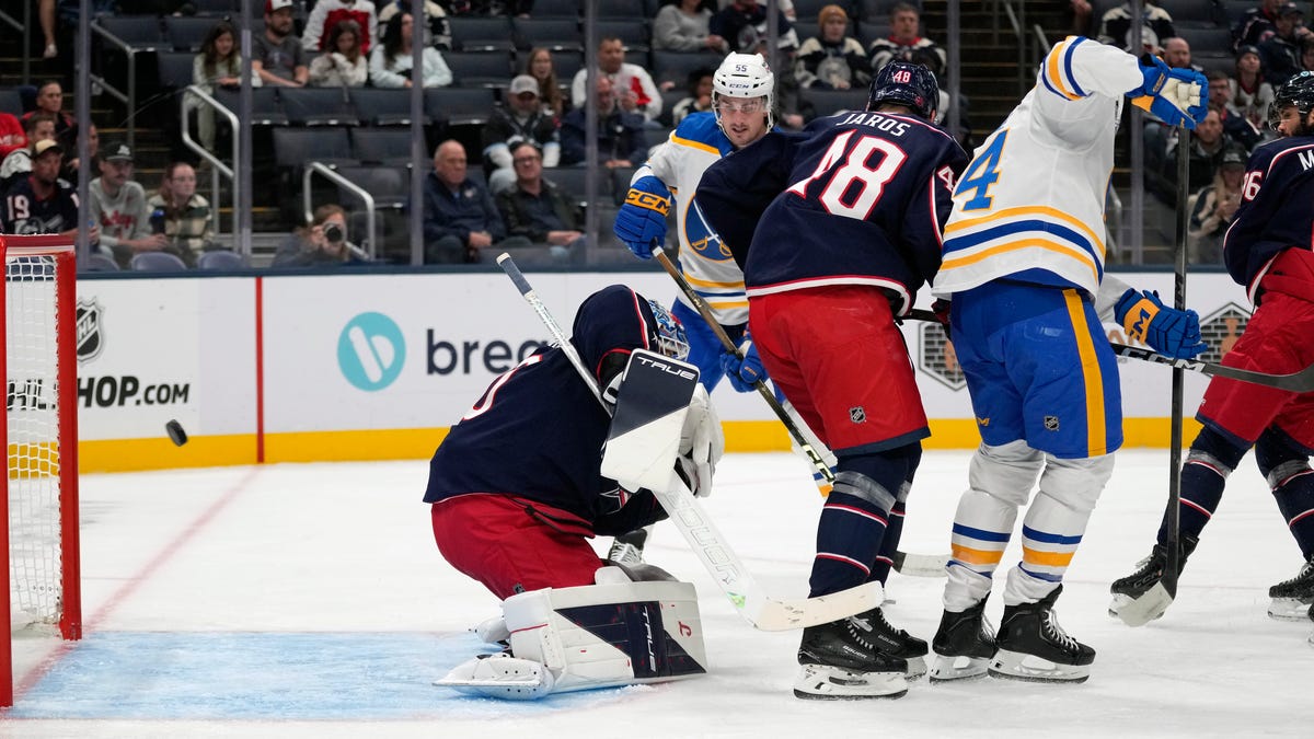 Columbus Blue Jackets start Merzlikins, Chinakhov makes season debut