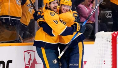 Predators' Brady Martin has first NHL point, assisting Forsberg goal