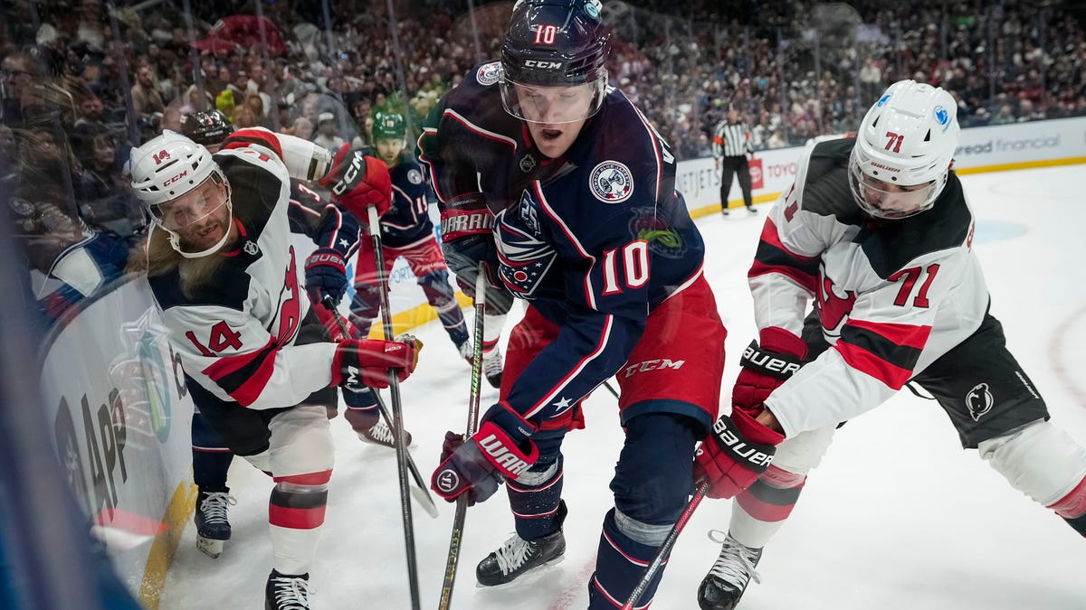 New Jersey Devils taunt Columbus Blue Jackets using 'Script Ohio'