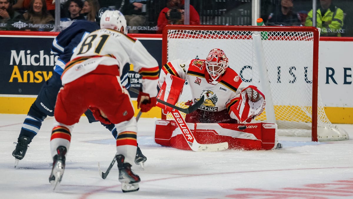 Griffins goalie Postava wins home debut; Spartans top Terriers