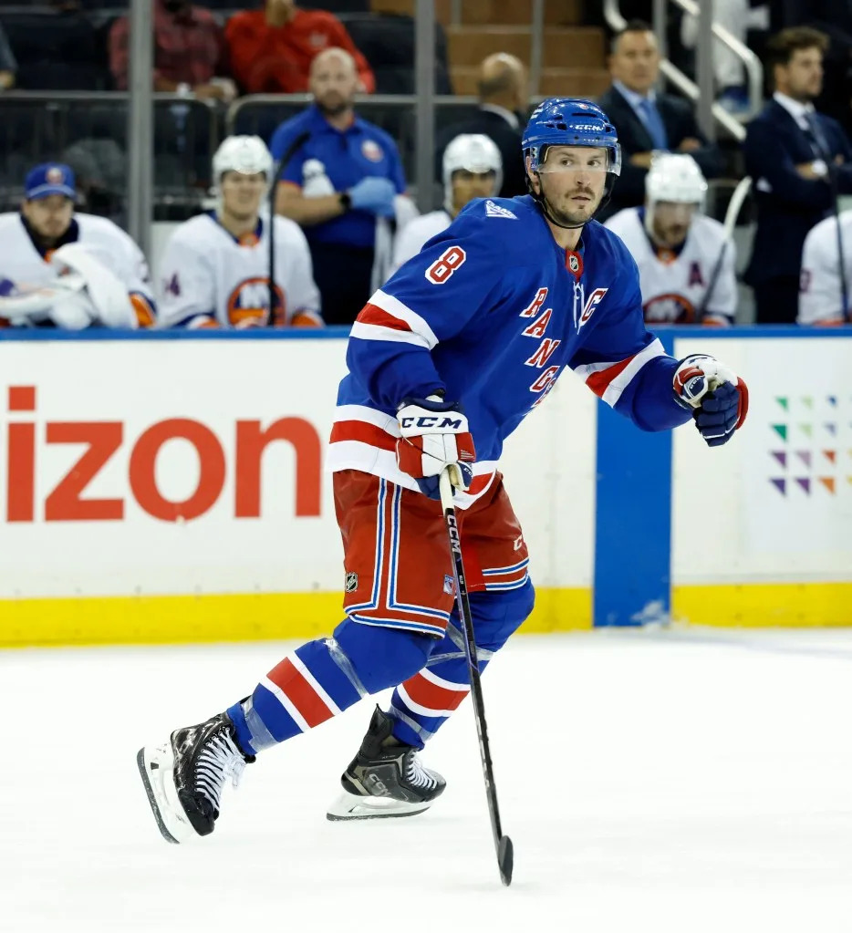 J.T. Miller looks on during the Rangers-Islanders preseason game on Sept. 25, 2025. JASON SZENES/ NY POST