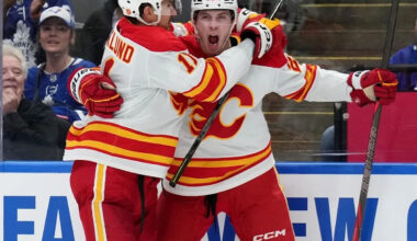 Is Flames forward Sam Honzek now in the NHL to stay?