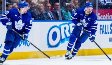 Matthews, Maccelli work on give-and-go chemistry after 'OK' first game