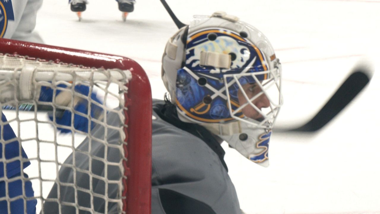 Sabres make final cuts, rely on goalies into to Game 1