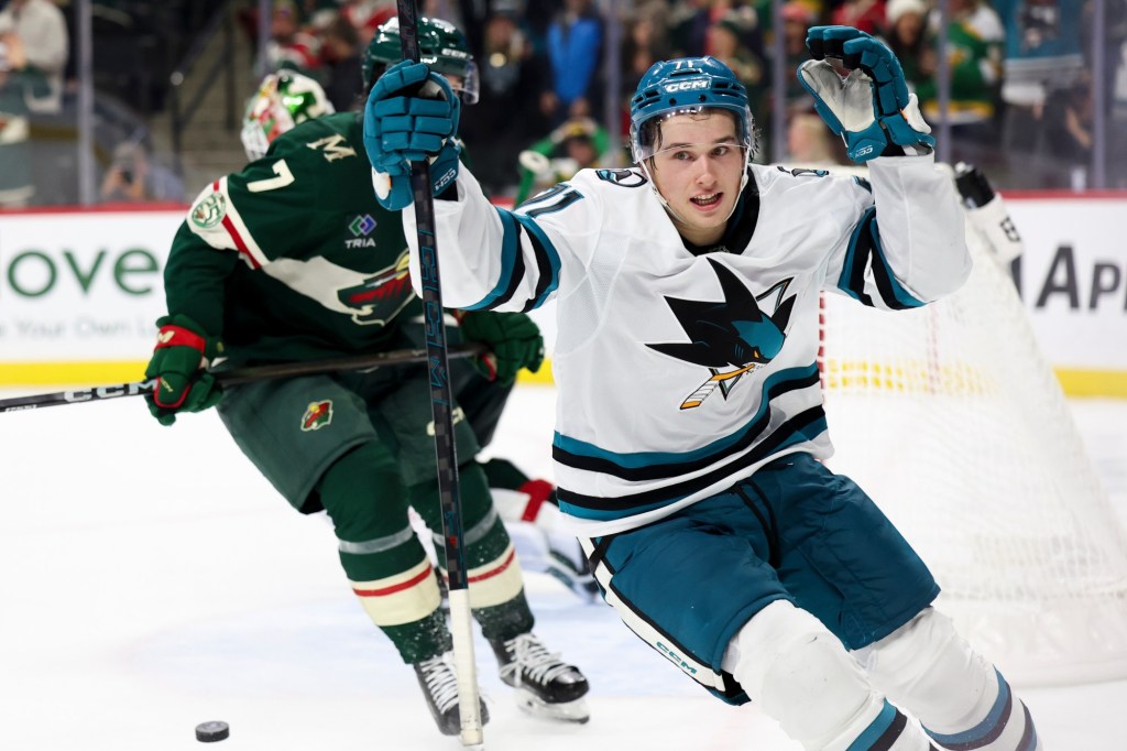 San Jose Sharks' Macklin Celebrini scores in OT in win over Minnesota Wild