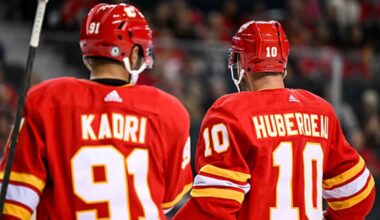 Nazem Kadri, Jonathan Huberdeau split as Calgary Flames look to find more offence