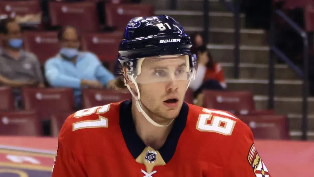 Riley Stillman #61 of the Florida Panthers at BB&T Center