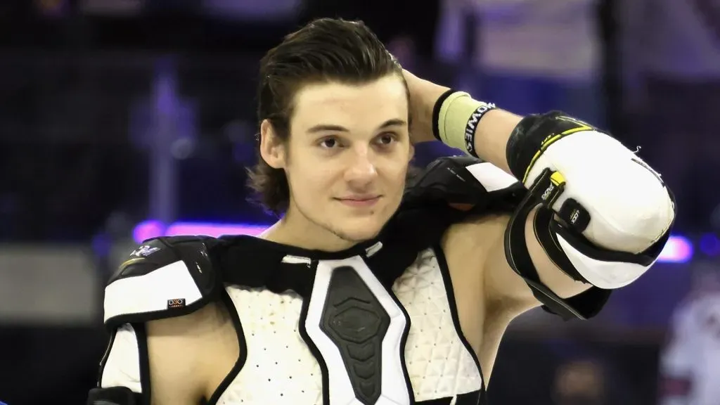 Matt Rempe after a fight