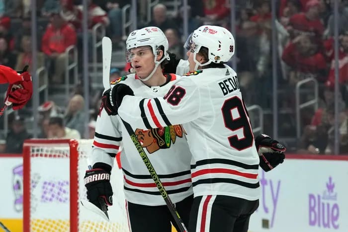 Connor Bedard, Lukas Reichel, Chicago Blackhawks