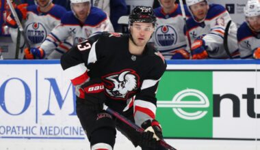 Sabres' Josh Norris injured on face-off vs. Rangers