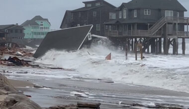 More NC Outer Banks Homes Collapse into Surf as Hurricanes Stay Far Offshore