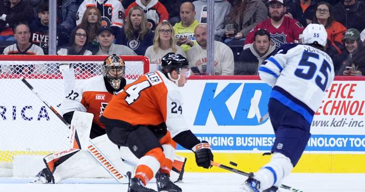 Scheifele ties Wheeler for franchise points lead as Winnipeg Jets dump Flyers 5-2 - Winnipeg
