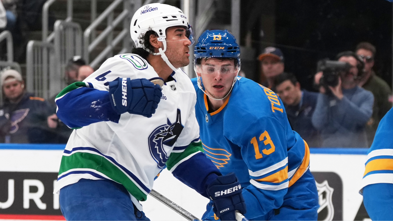Sherwood's hat trick propels Canucks' gutsy shootout win over Blues